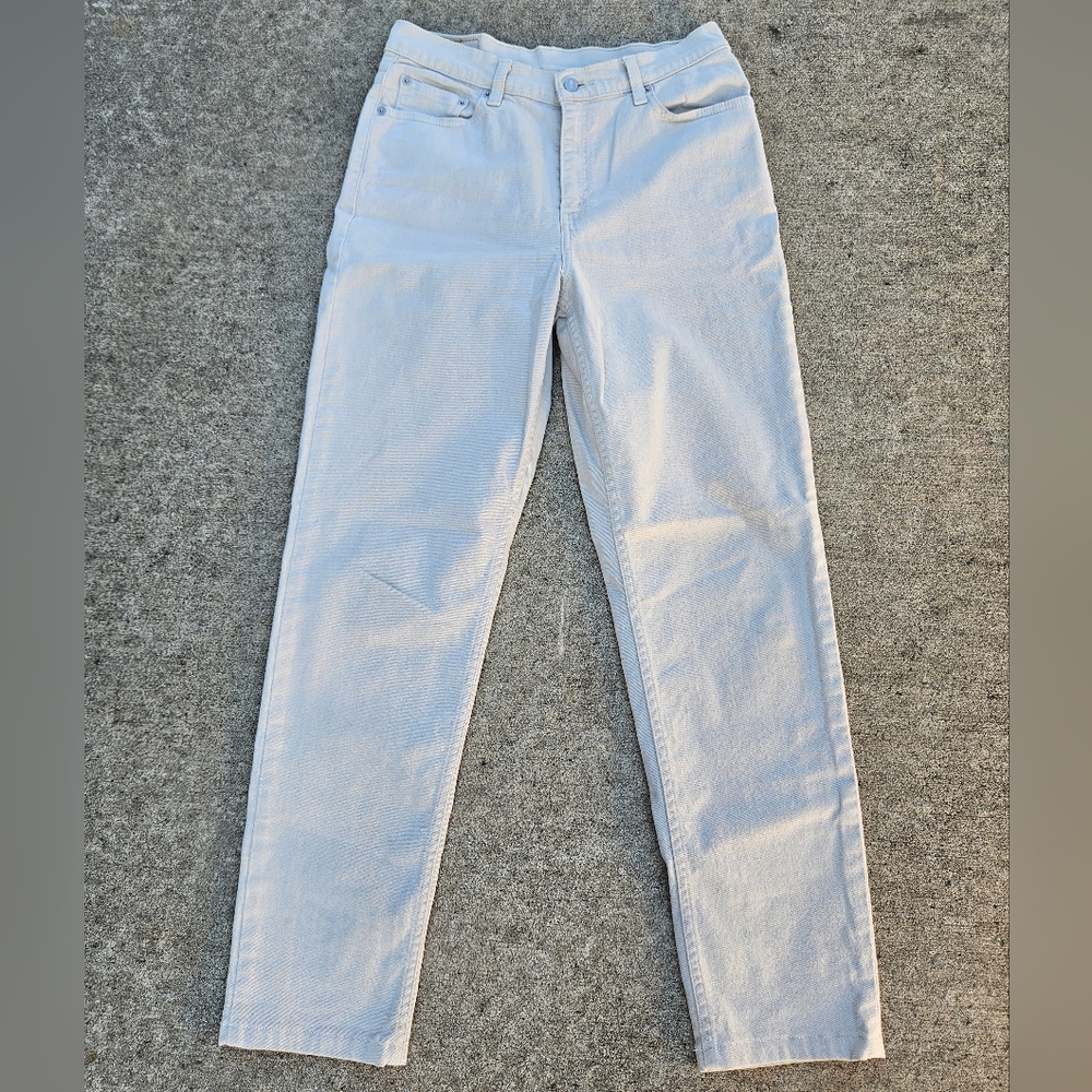 Levis 512 Beige Slim Fit Tapered Leg Jeans 10 Misses Medium